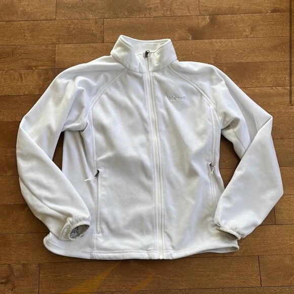 Marmot White Full Zip Fleece - Picture 1 of 4